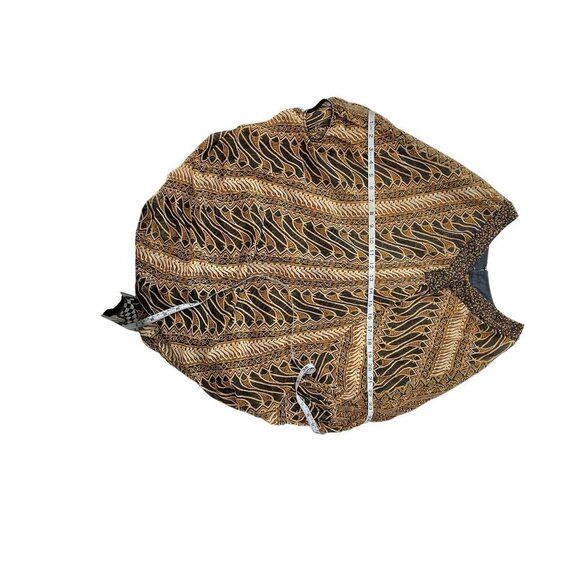 Silk Beaded Tunic Top Sheer Neutral Fall O/S - Picture 7 of 8